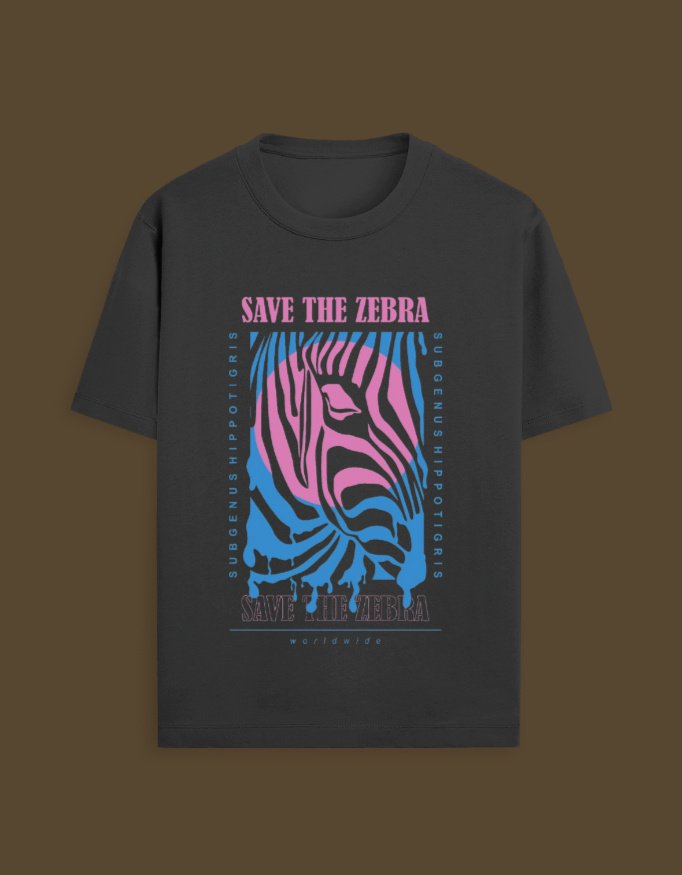 SAVE THW ZEBRA \ BLACK TEES Unisex Standard Crew T-Shirt